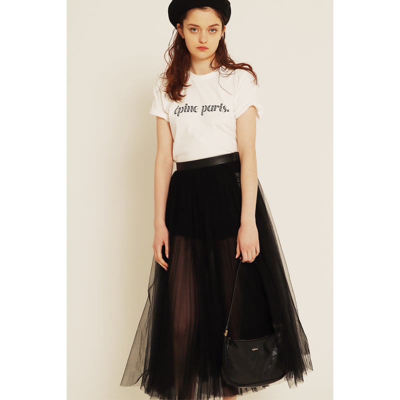 3tulle volume skirt black | épine