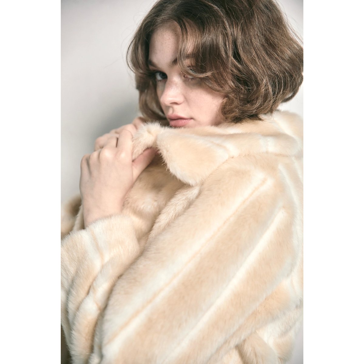 épine parisienne ribbon 2way fur coat