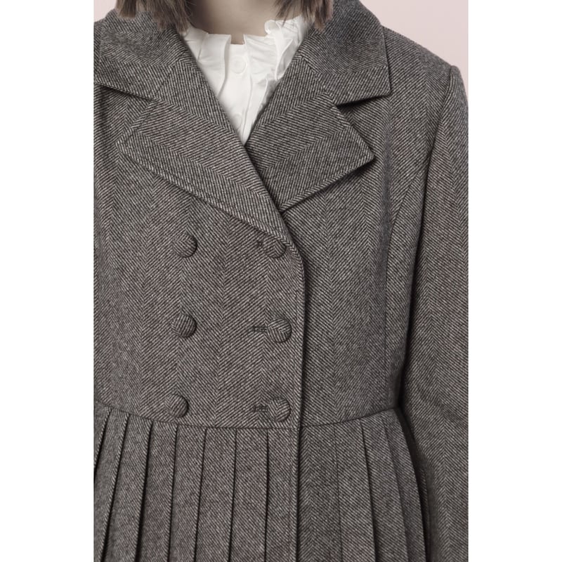pleats frill jacket herringbone gray | épine