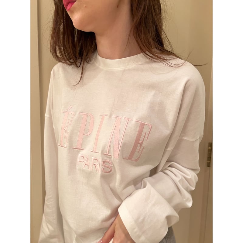 epine エピヌ pink border big long tee ロンT