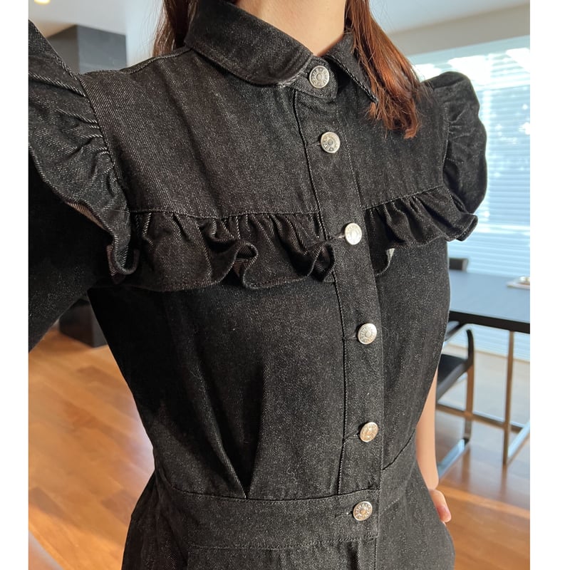 Eé denim frill all in one | épine