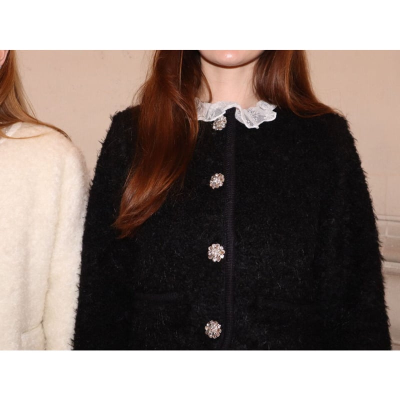 bijou fur jacket black | épine