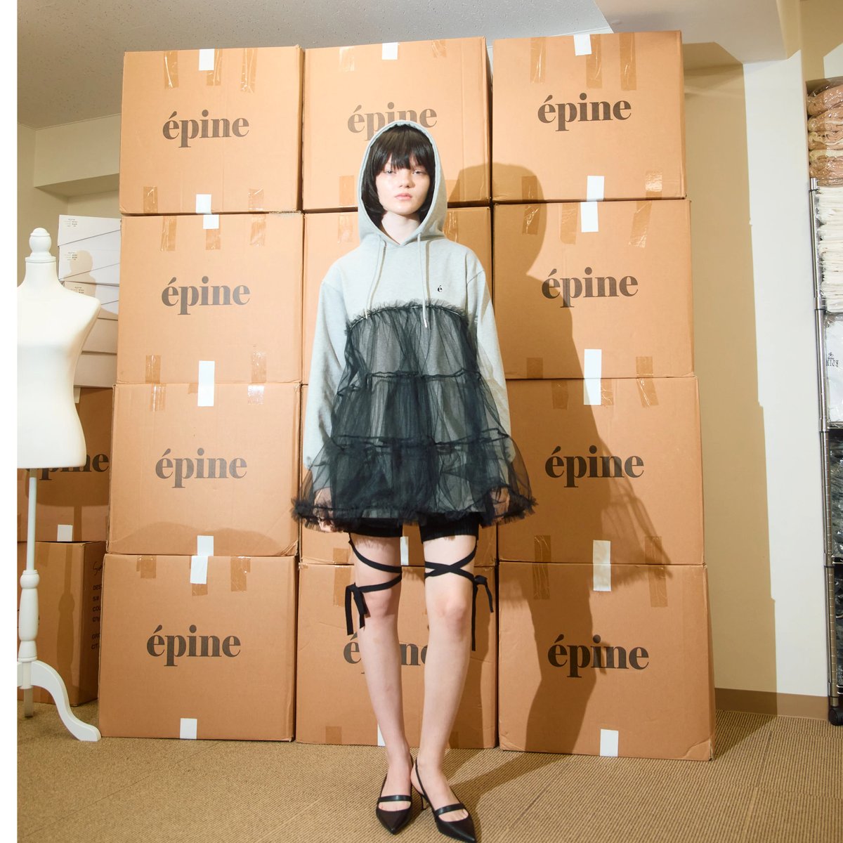 é volume tulle hoodie(2color) | épine é volume tulle hoodie(2color) | épine