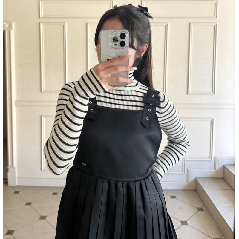 épine label pleats onepiece nylon black | épine épine label pleats onepiece nylon black | épine