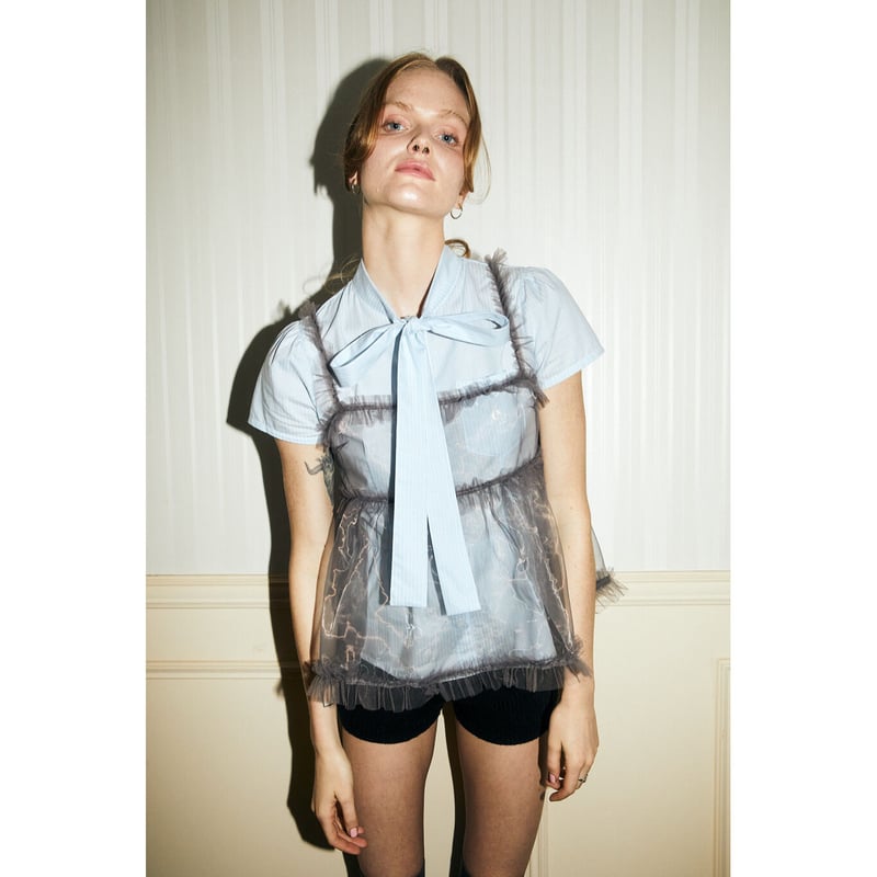 frill organdy bustier gray | épine