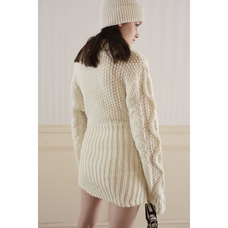 cable knit lady onepiece ivory | épine