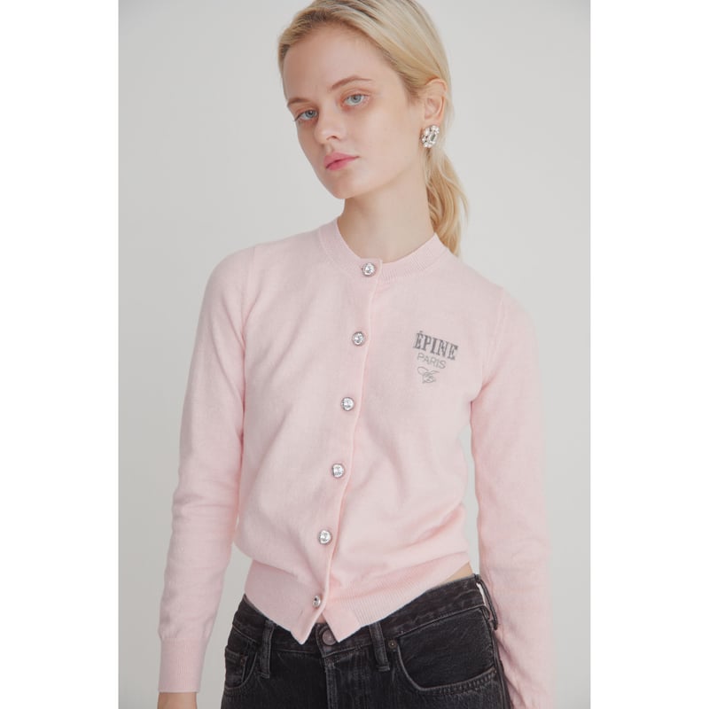 ÉPINE PARIS bijou cardigan baby pink | épine