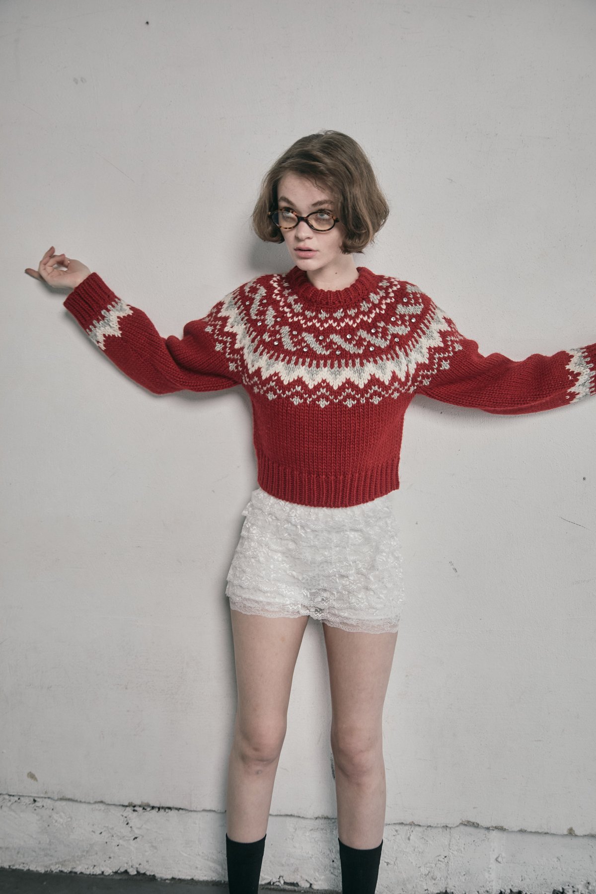 bijou Nordic knit （3color） | épine