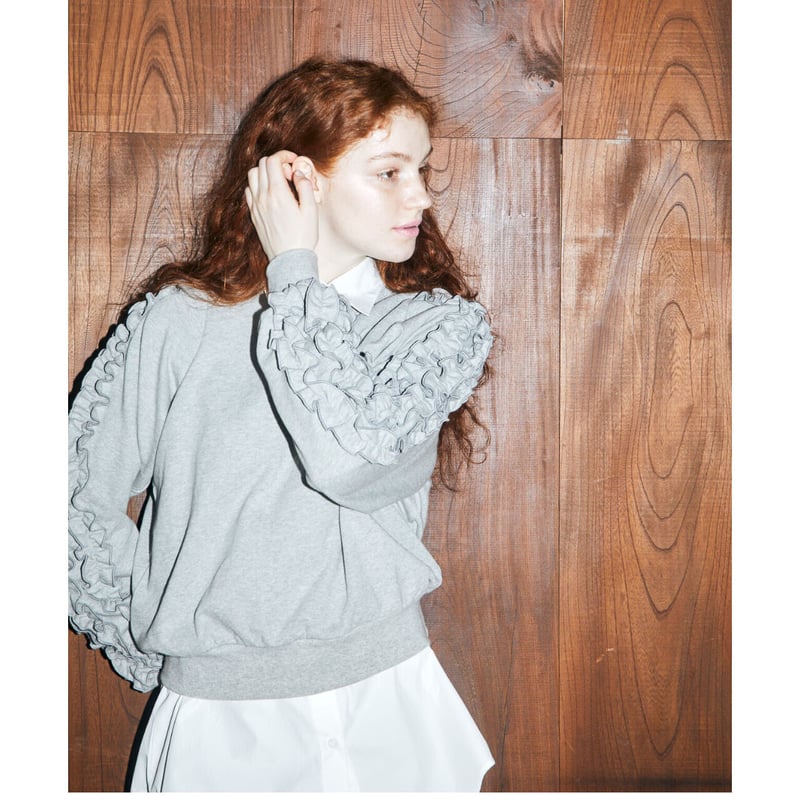 épine】é fluffy sweat gray