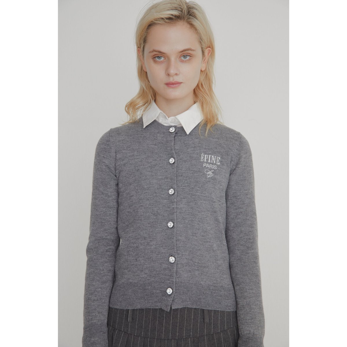 ÉPINE PARIS bijou cardigan gray | épine 