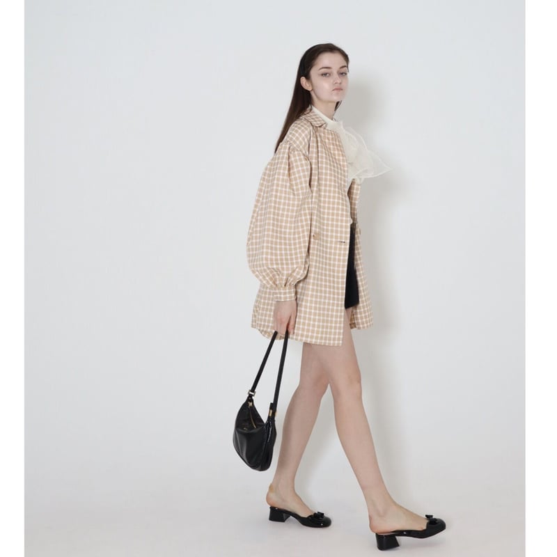 arm volume mini trench coat check | épine