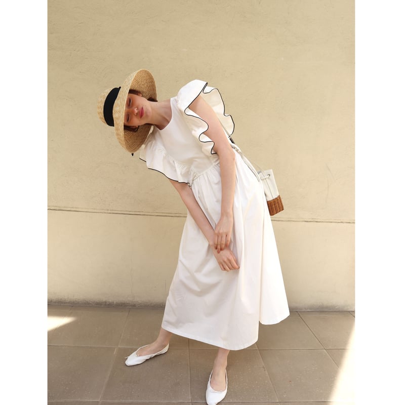 【epine】frill back ribbon onepiece piping