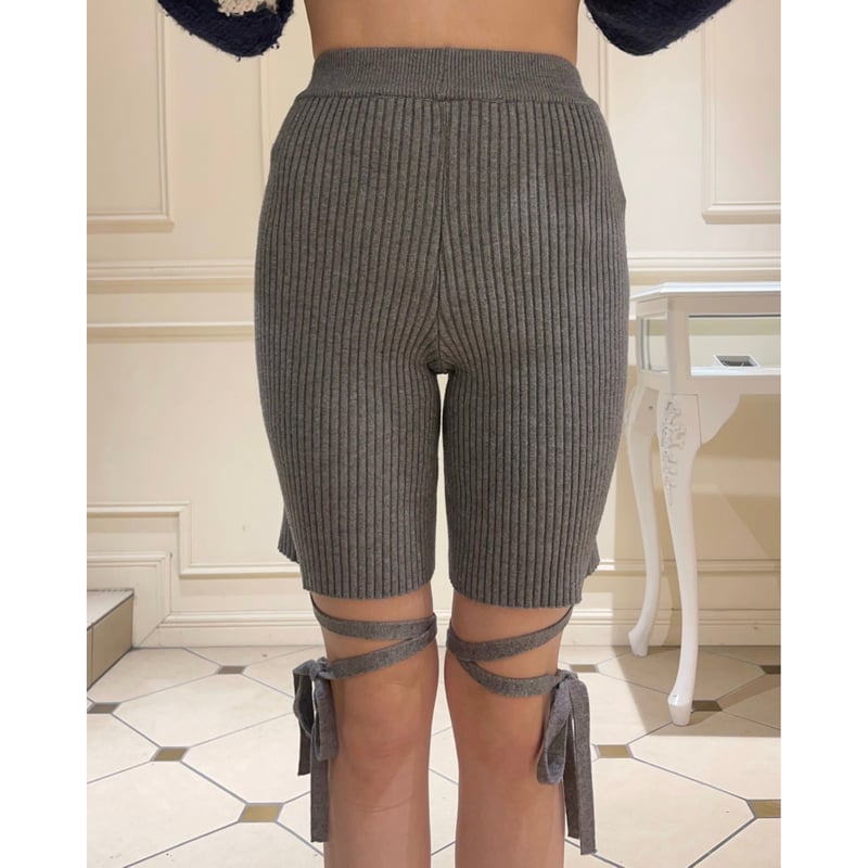 ribbon rib knit half leggings(3 color) | épine ribbon rib knit half leggings(3 color) | épine
