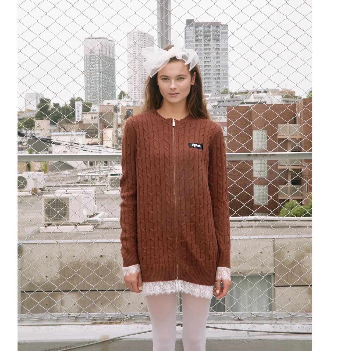 épine label lace zip knit onepiece(2color) | épine épine label lace zip knit onepiece(2color) | épine
