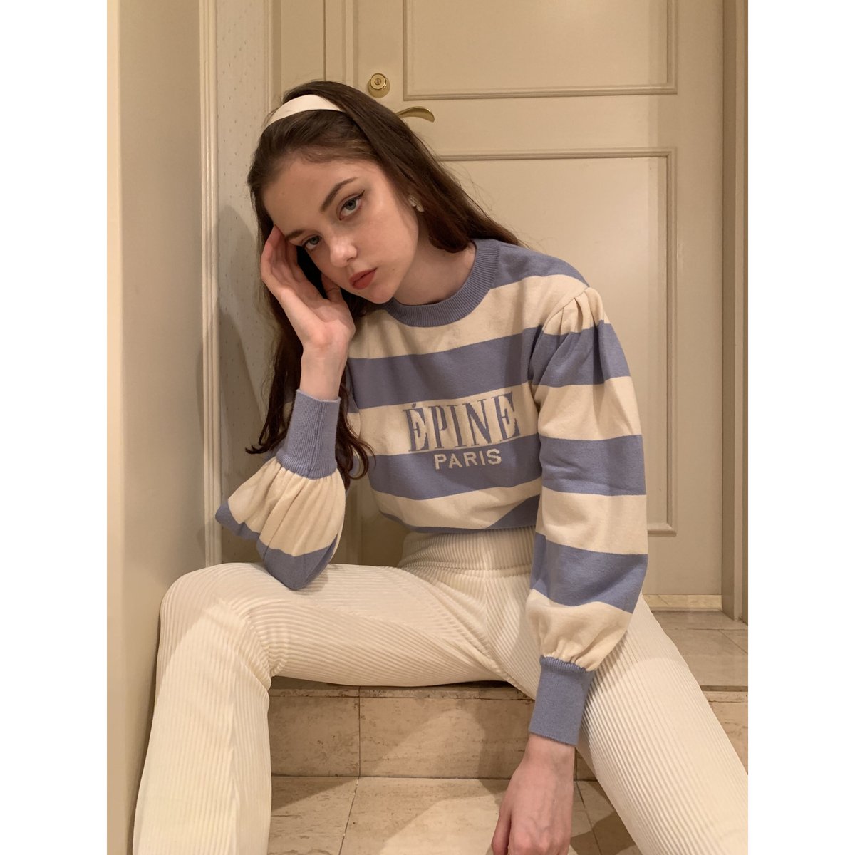 Epine Paris エピヌ summer knit ニット 半袖 ボーダー ÉPINE PARIS summer knit（4 color） | épine