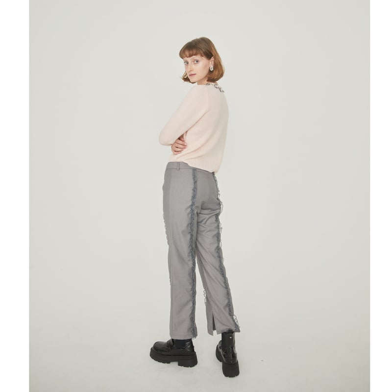 é tulle frill slacks pants | épine epine é frill skirt pants gray