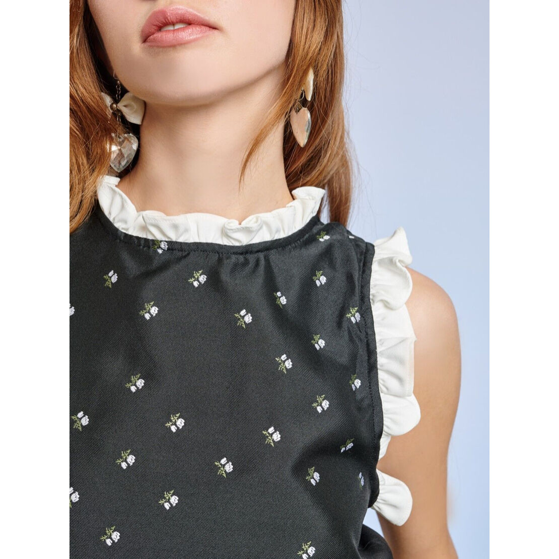 sister jane》Olive Rose Jacquard Top | épine sister jane》Olive Rose Jacquard Top | épine