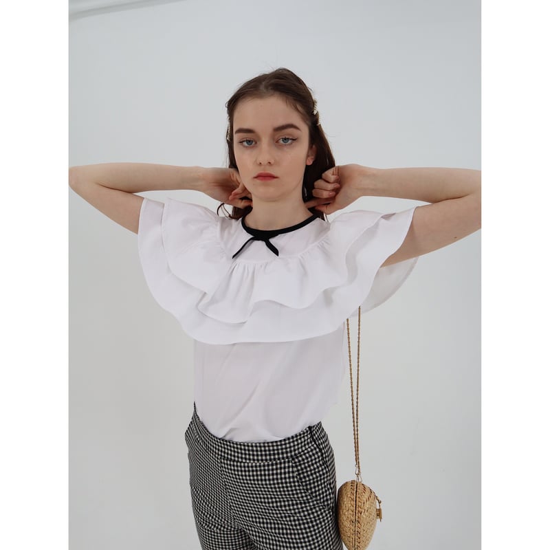 double frill ribbon blouse | épine double frill ribbon blouse | épine