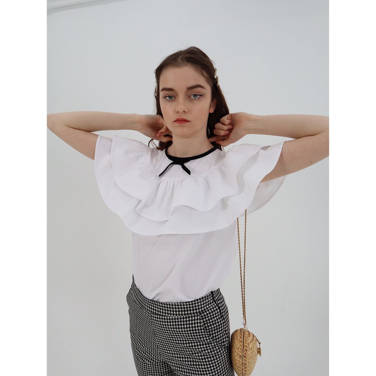 double frill ribbon blouse | épine double frill ribbon blouse | épine