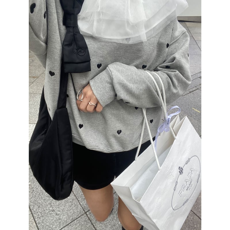 Heart &Broken heart sweat gray | épine