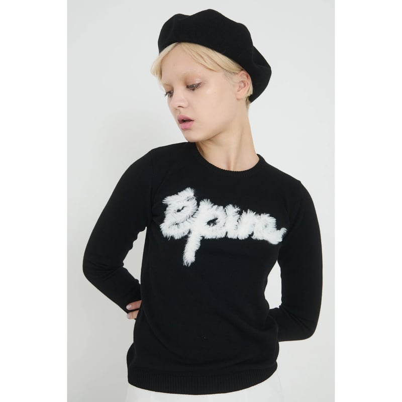 M　épine fur logo knit エピヌ　ファーロゴニット épine fur logo knit（2 color） | épine
