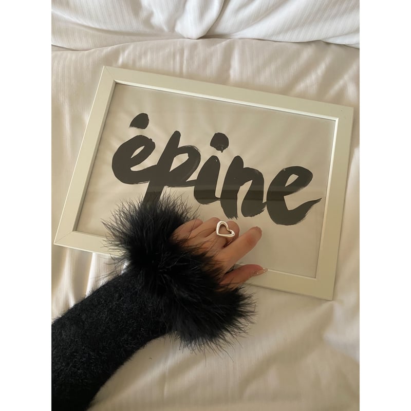 fur mohair cardigan black | épine