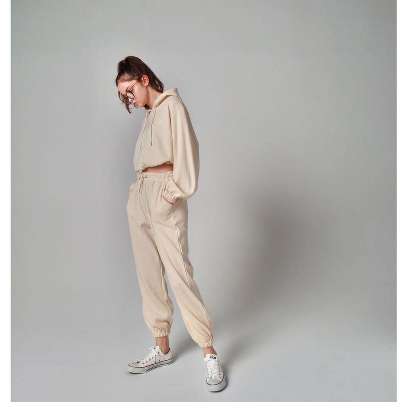 é jersey knit pants ivory