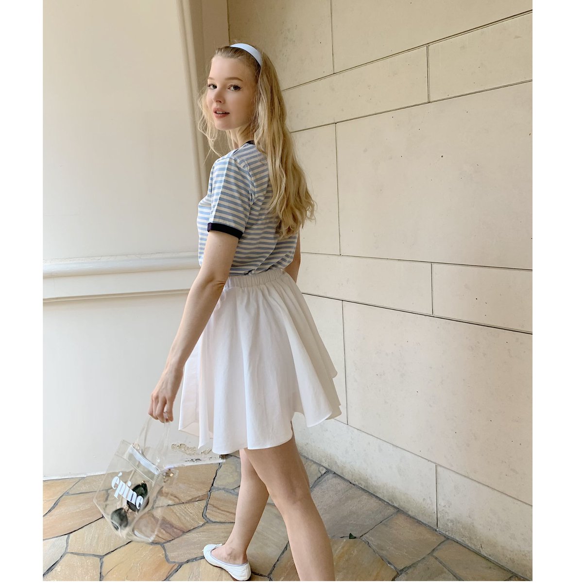 スカート MOMENTEL Super Angels White Mini Skirt MOMENTEL Super Angels White Mini Skirt