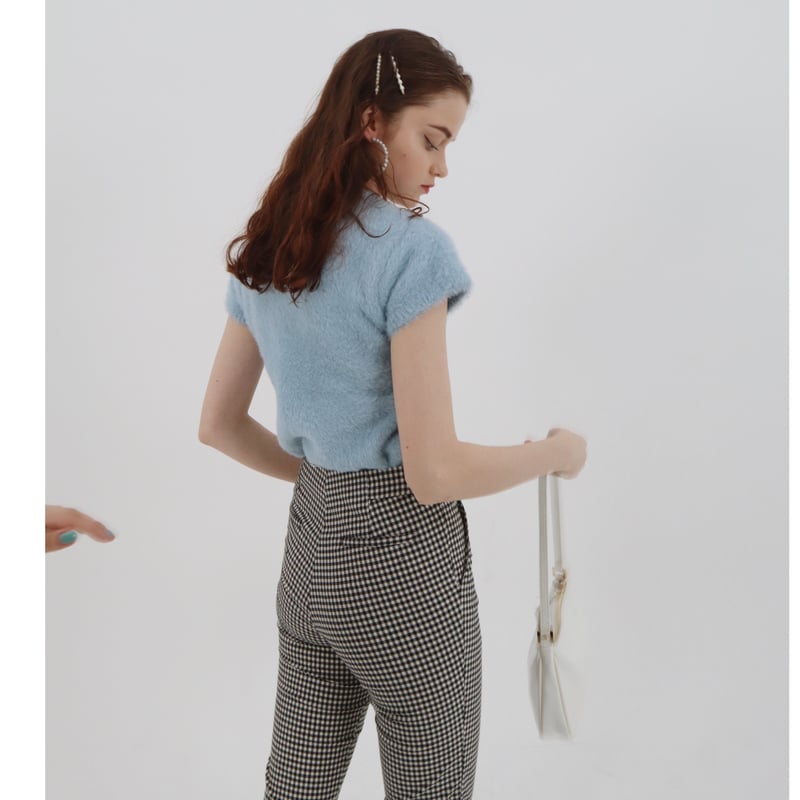 rose mohair knit ice blue | épine