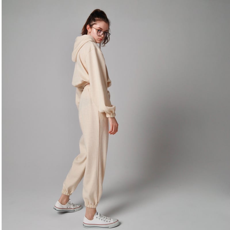 é jersey knit pants ivory