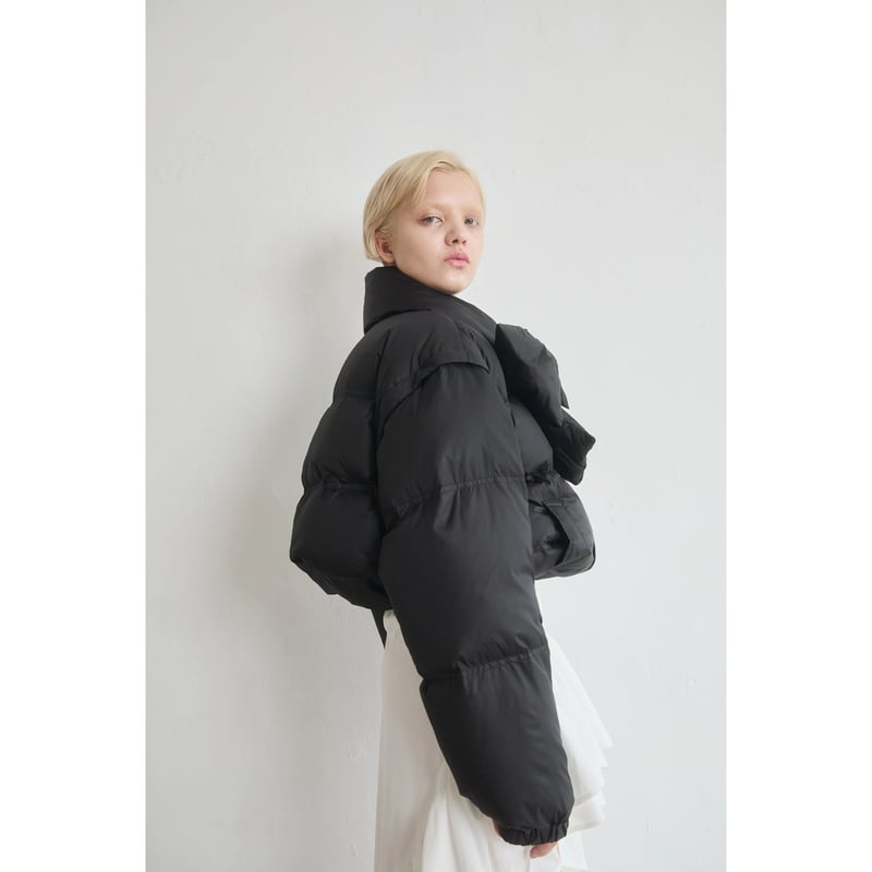epine エピヌé ribbon muffler down coat
