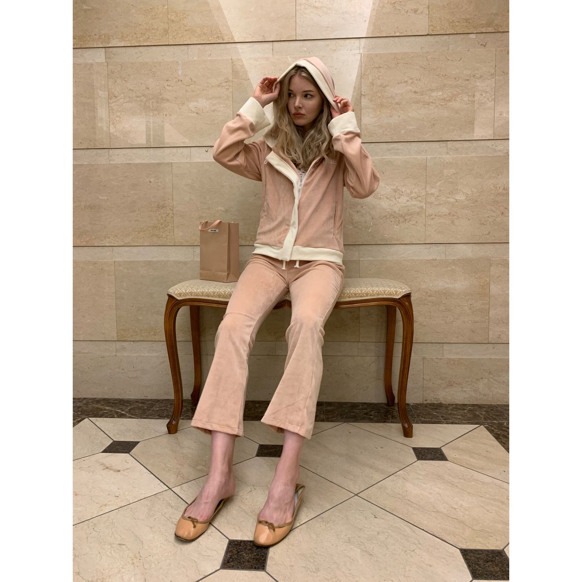 限定品】épine jersey set up pink beige | épine 限定品】épine jersey set up pink beige | épine