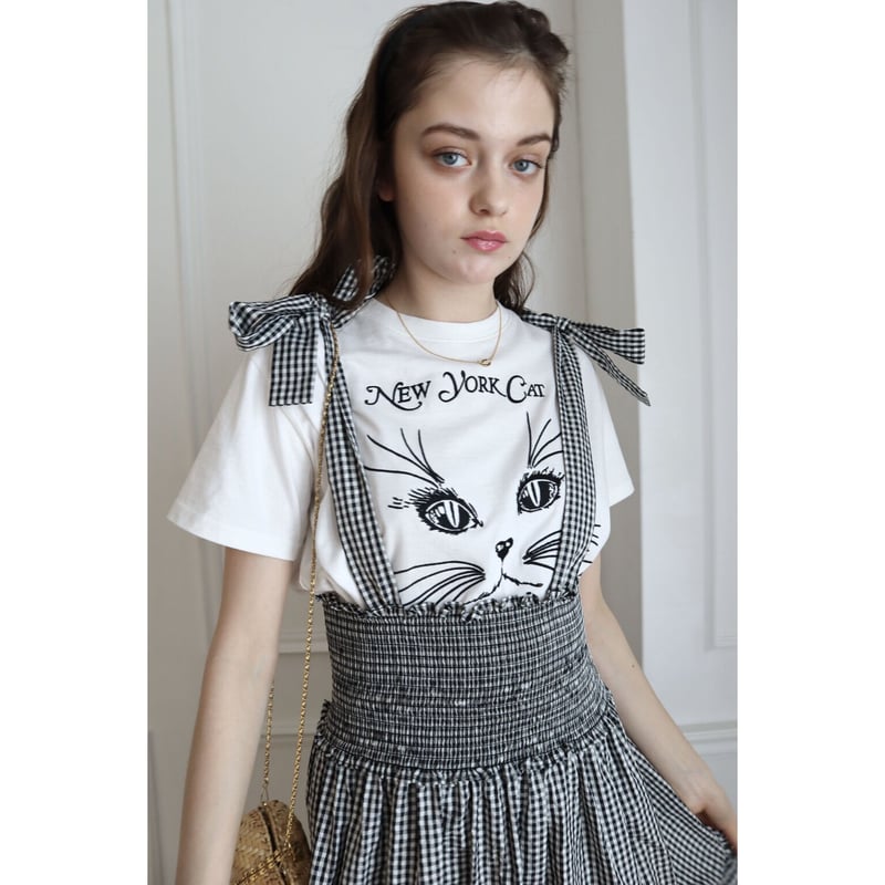 ribbon gather tiered 2way onepiece gingham | épine 