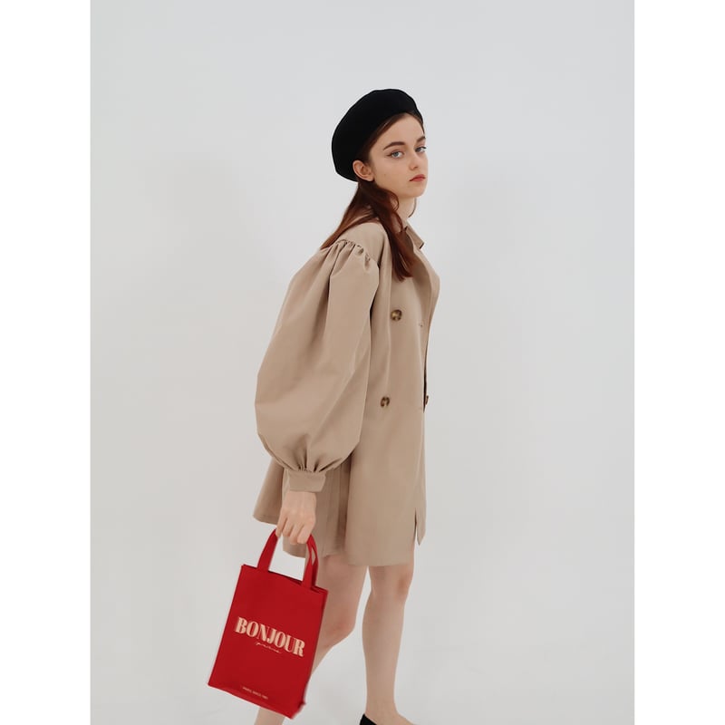 arm volume mini trench coat beige | épine