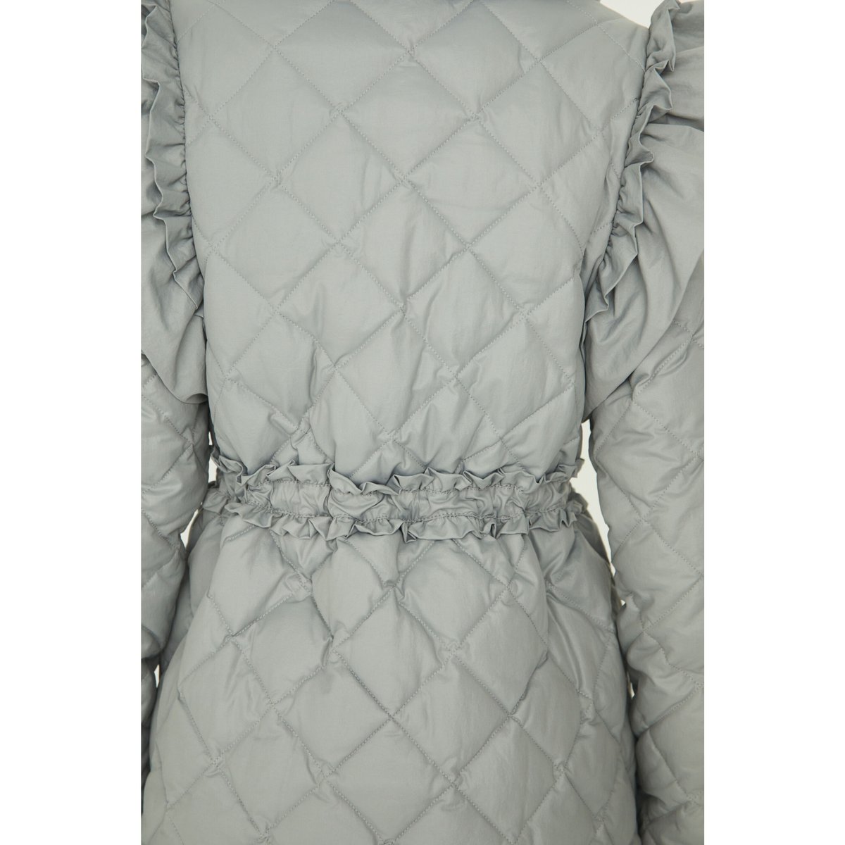 é zipper quilting long down coat gray | épine é zipper quilting long down coat gray | épine