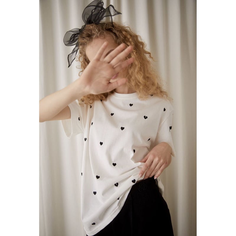 épine label Heart and Broken heart tee white | 