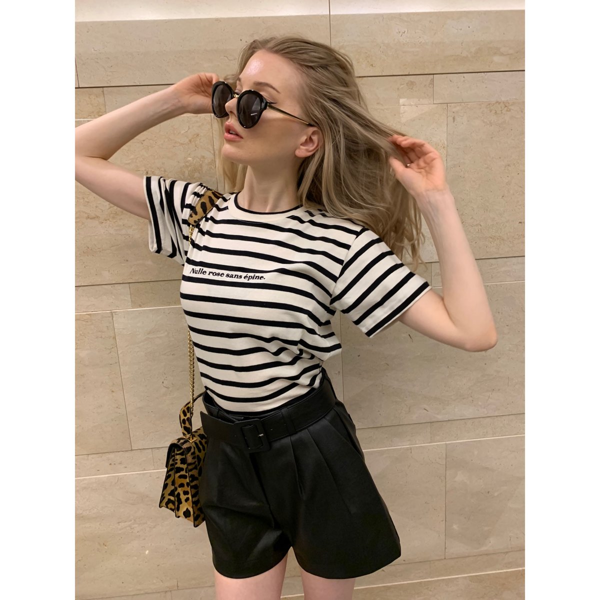 epine tee ボーダー Nulle rose sans épine border tee black | épine