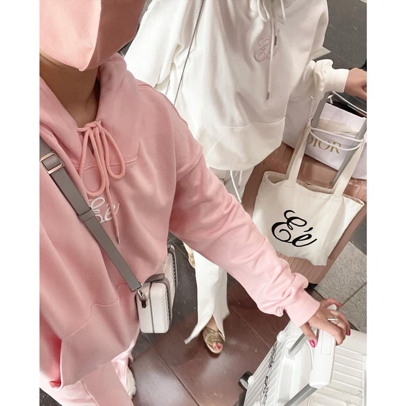 Eé jersey set up off white×baby pink | épine