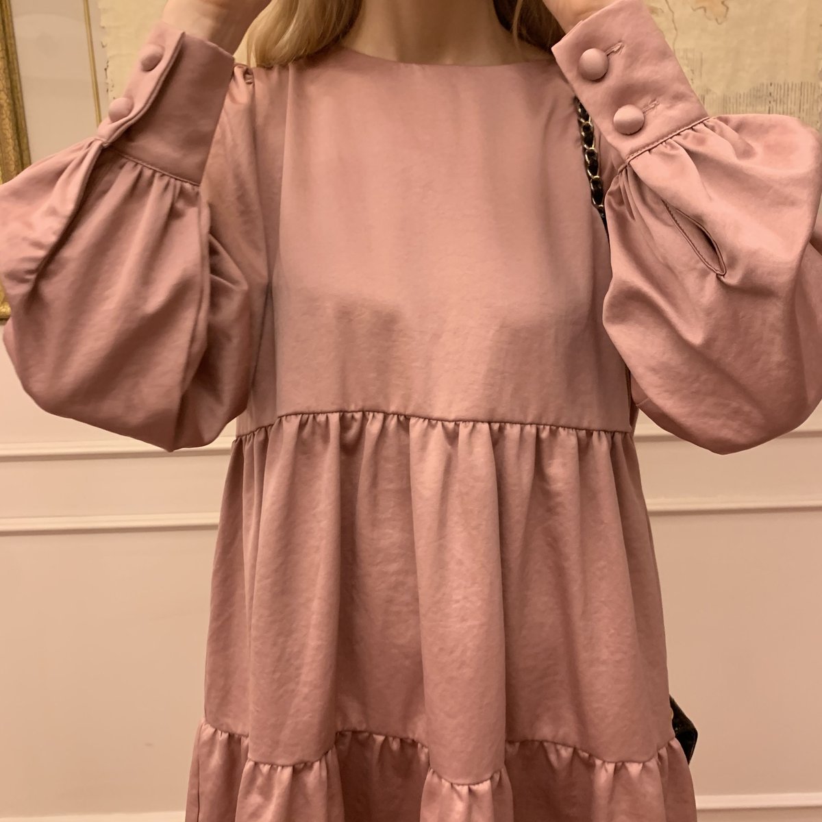 back ribbon tiered onepiece dasty pink | épine back ribbon tiered onepiece dasty pink | épine