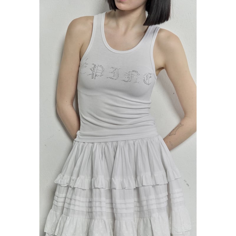 ÉPINE rhinestone rib tank top(2color) | épine ÉPINE rhinestone rib tank top(2color) | épine