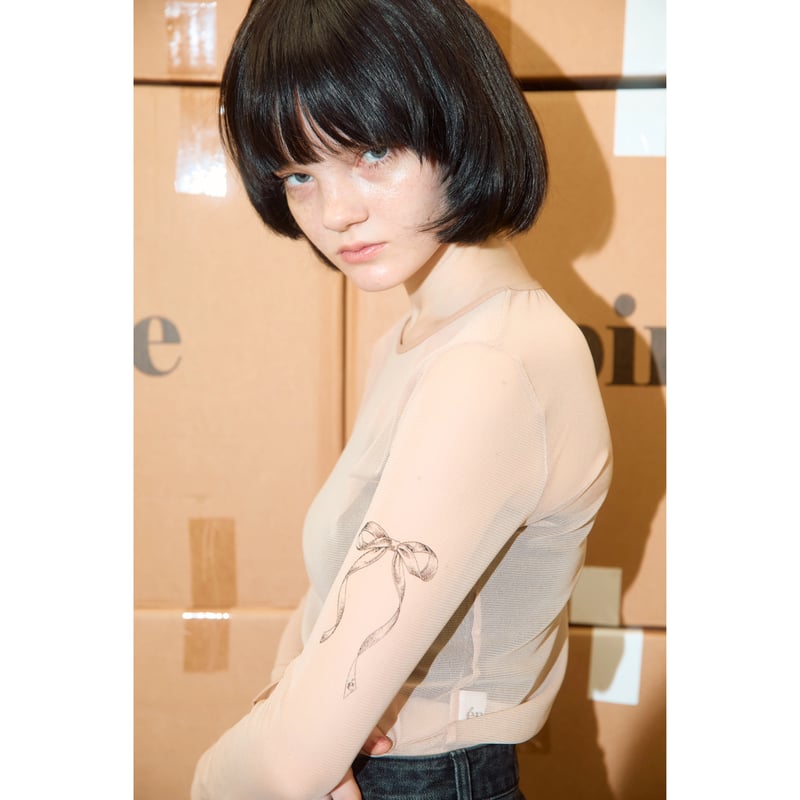épine - epine エピヌ tattoo tops ribbon リボン tattoo tops（ribbon/dot） | épine