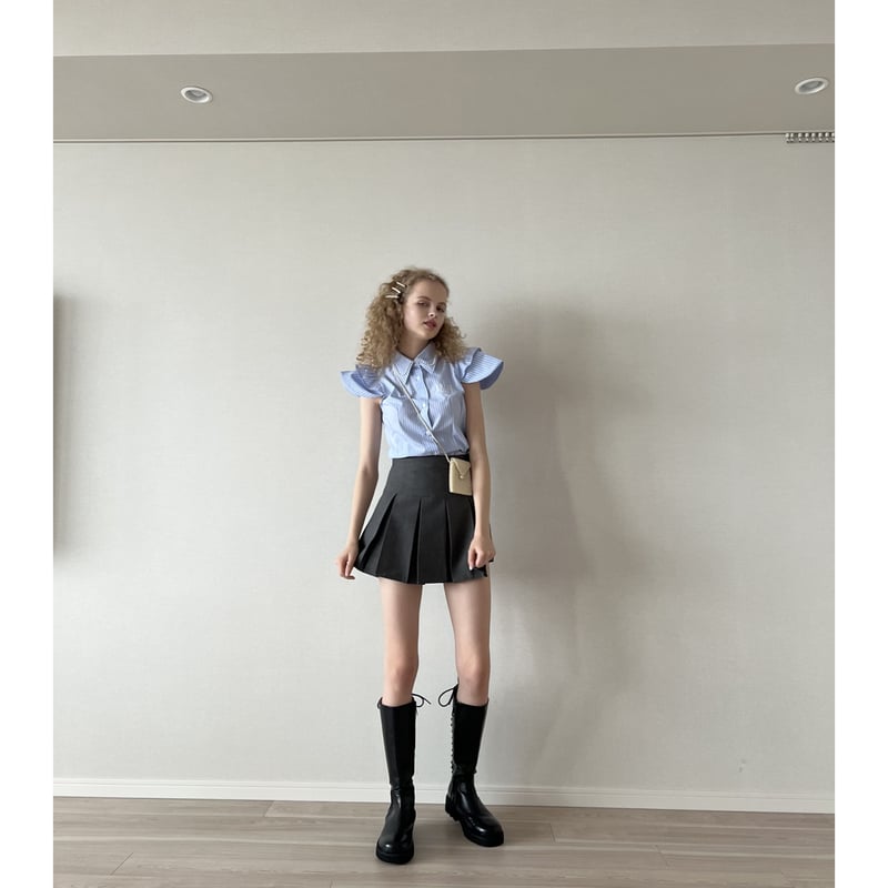 エピヌ ミニスカート pleats mini skirt-