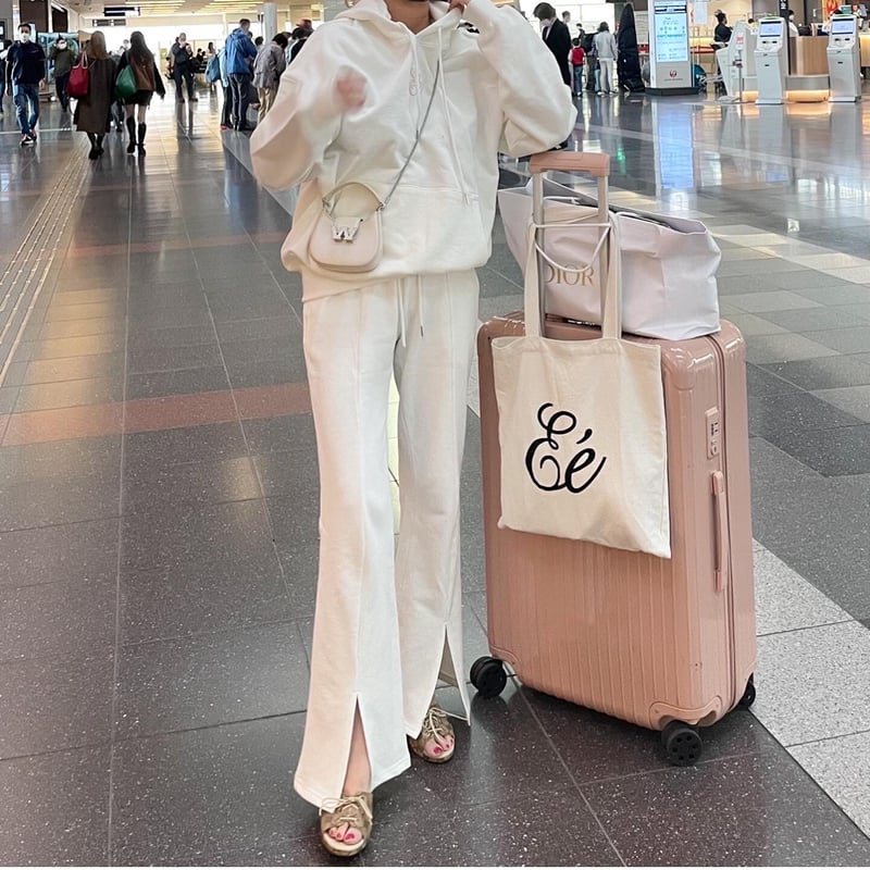 Eé jersey set up off white×baby pink | épine