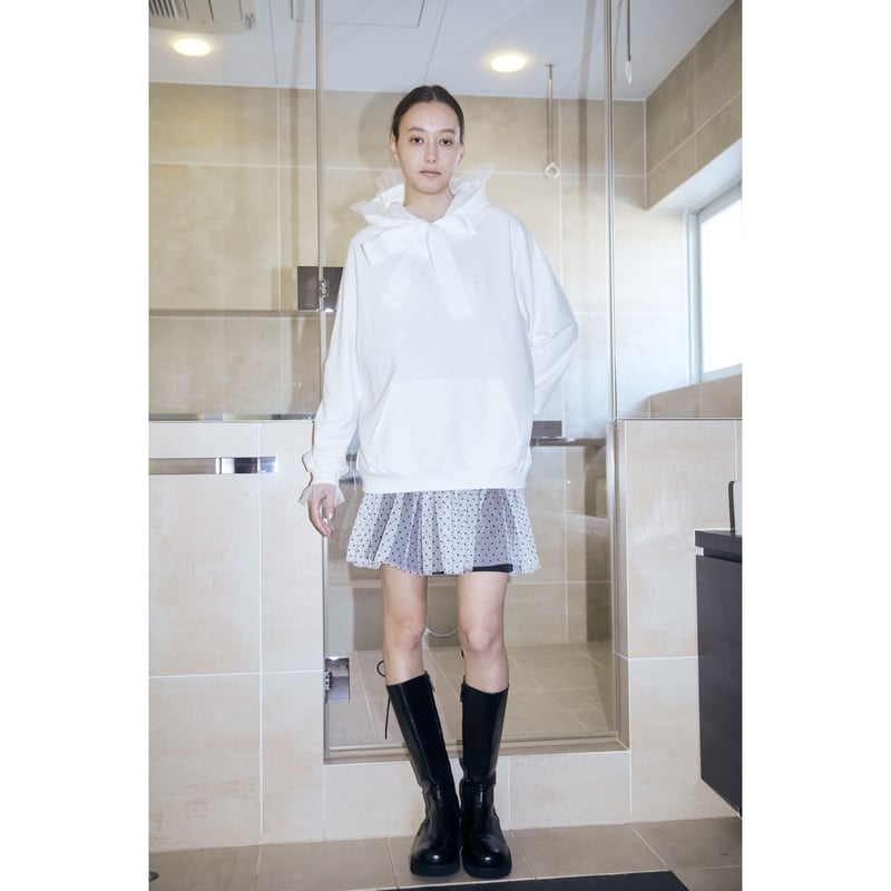 tulle mini skirt black×white dot | épine tulle mini skirt black×white dot | épine