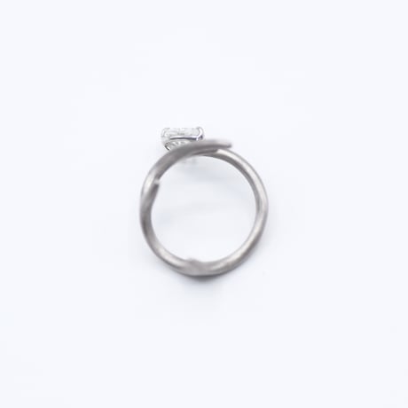 Deer ring R white topaz