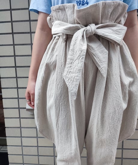 super high-waist jodhpurs pants "natural"