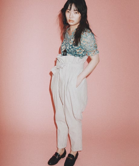 super high-waist jodhpurs pants "natural"