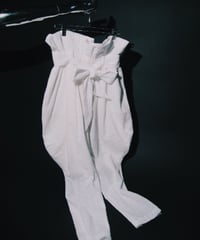 super high-waist jodhpurs pants "cutwork lace"