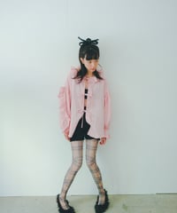 asymmetry ruffle blouse / baby pink
