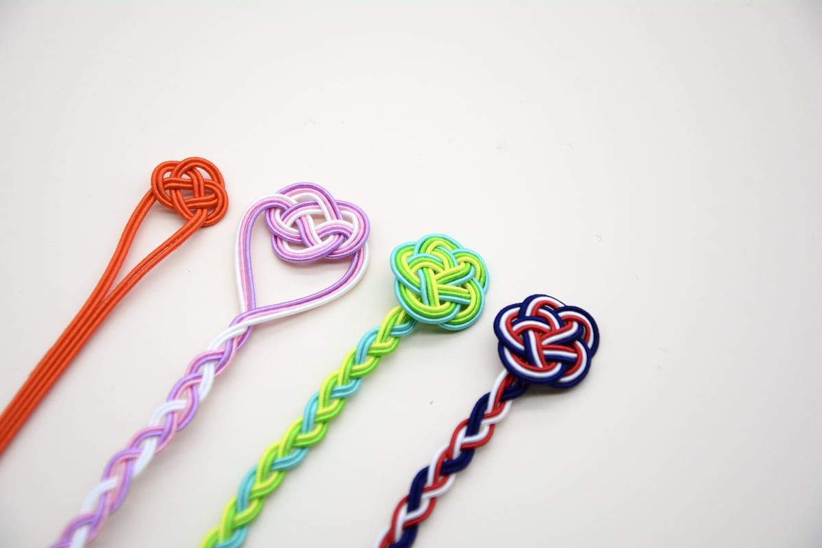 手作りキット「あわじ結び・梅結びのしおり（鮮やか）」 | 香紡縁 KOU